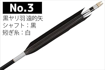 弓道　遠的矢 Amazon | 山武弓具店 矢 弓道 黒ヤリ羽 遠的矢 1813シャフト 6本